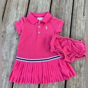 Pink Ralph Lauren baby polo shirt dress